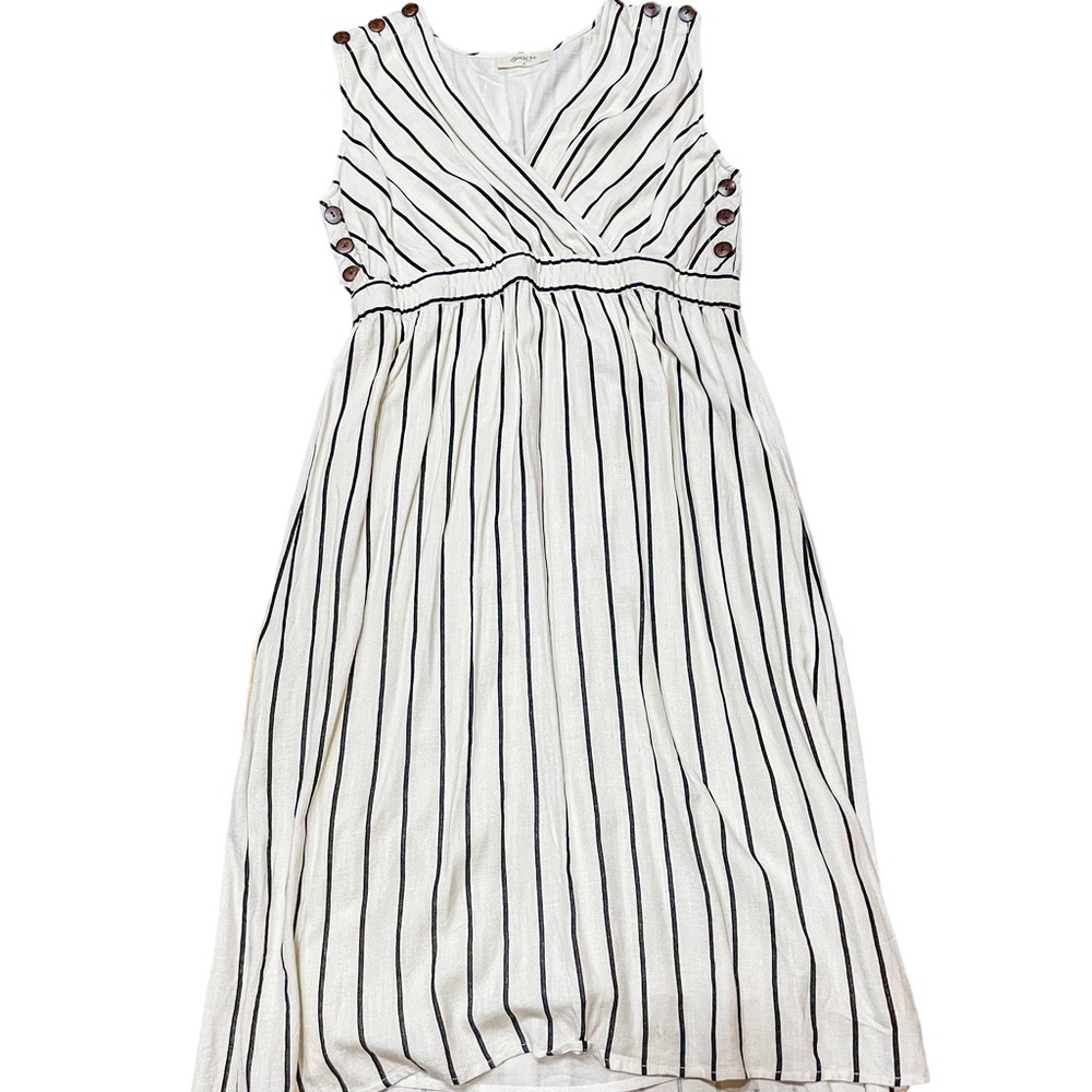 Altar’d State A Beautiful Soul Sleeveless Midi Striped Dress